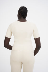 T-shirt Shell côtelé - Cream
