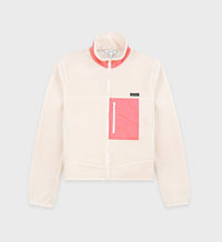 Zipped Sherpa Jacket - Cream & Dahlia
