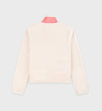 Zipped Sherpa Jacket - Cream & Dahlia