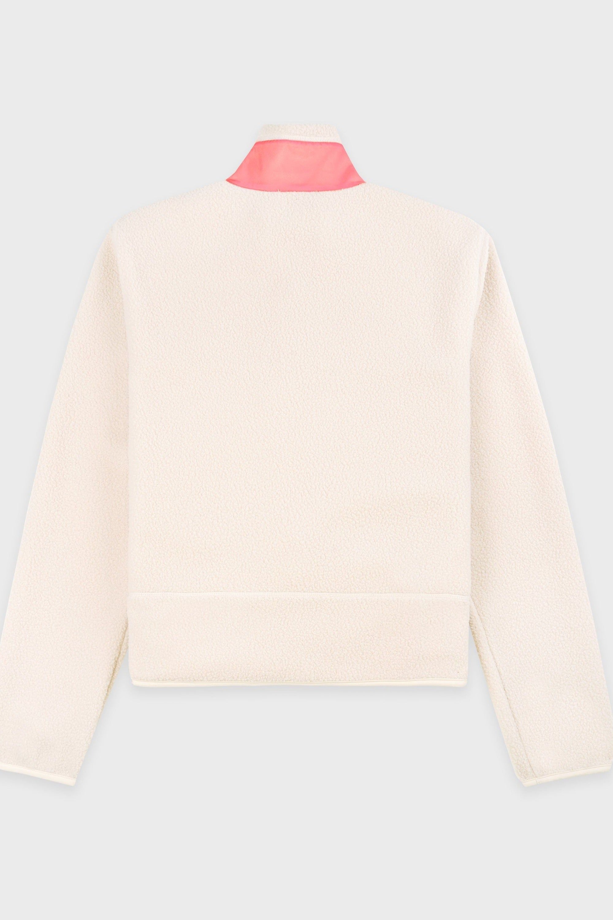 Zipped Sherpa Jacket - Cream & Dahlia