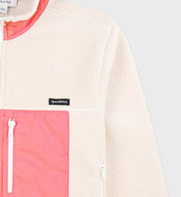 Zipped Sherpa Jacket - Cream & Dahlia