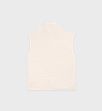 Sleeveless fleece zip jacket - Cream