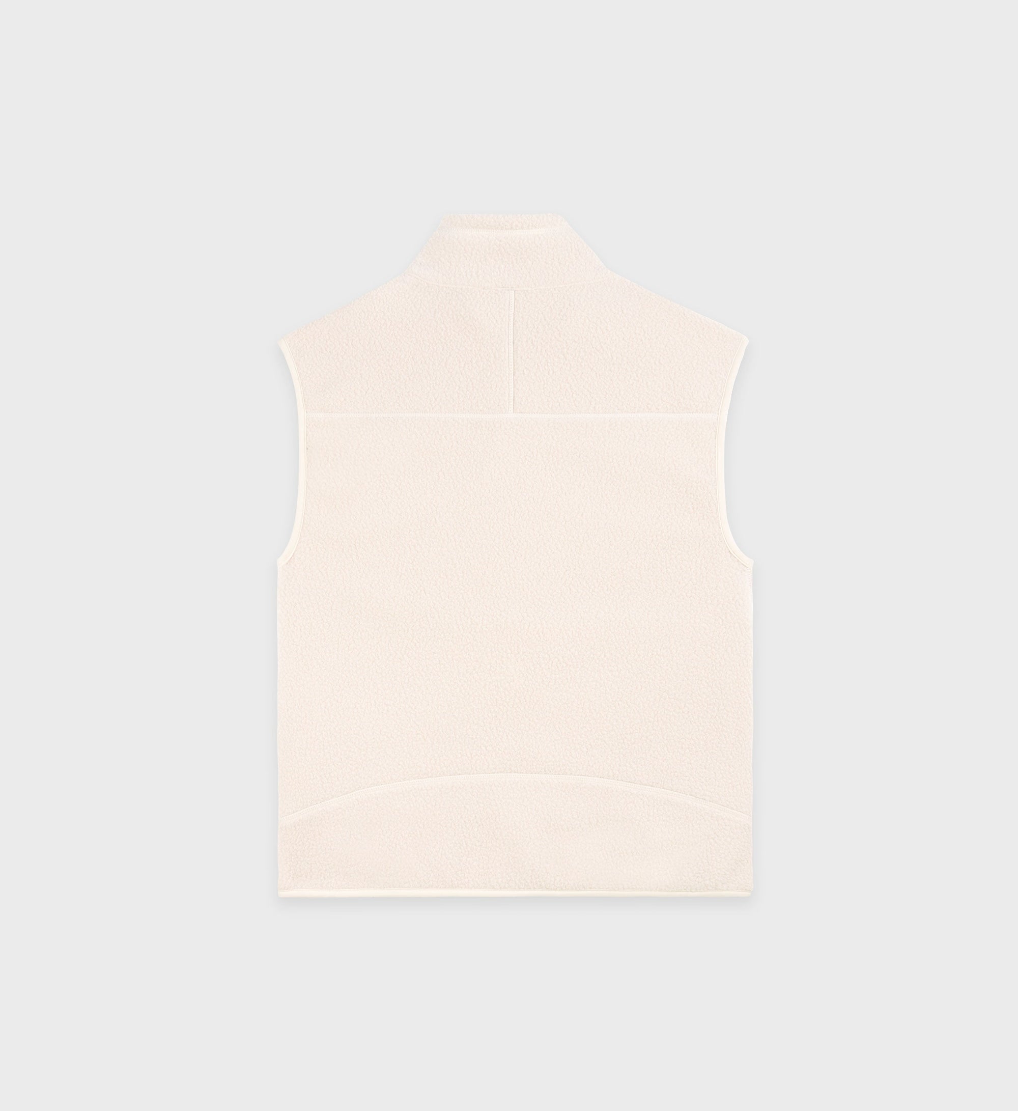 Sleeveless fleece zip jacket - Cream