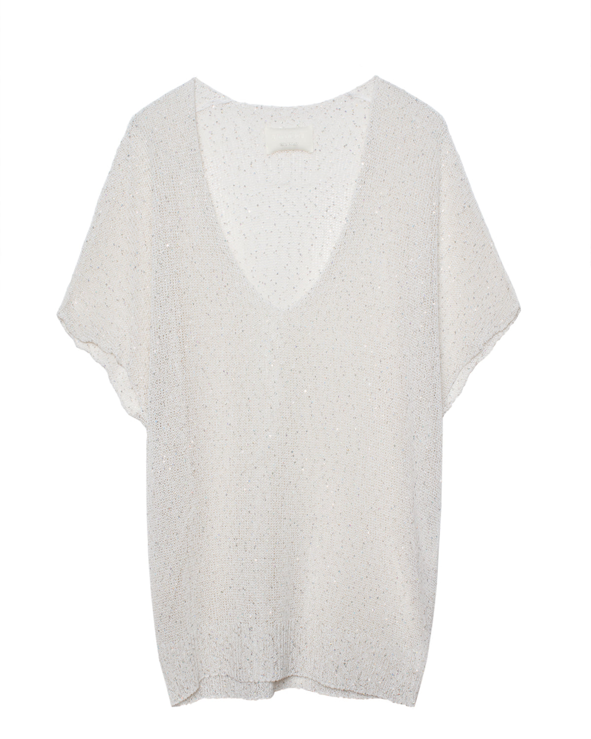 ZHORS LINE WHITE INDY PL SEQUIN JUMPER MC