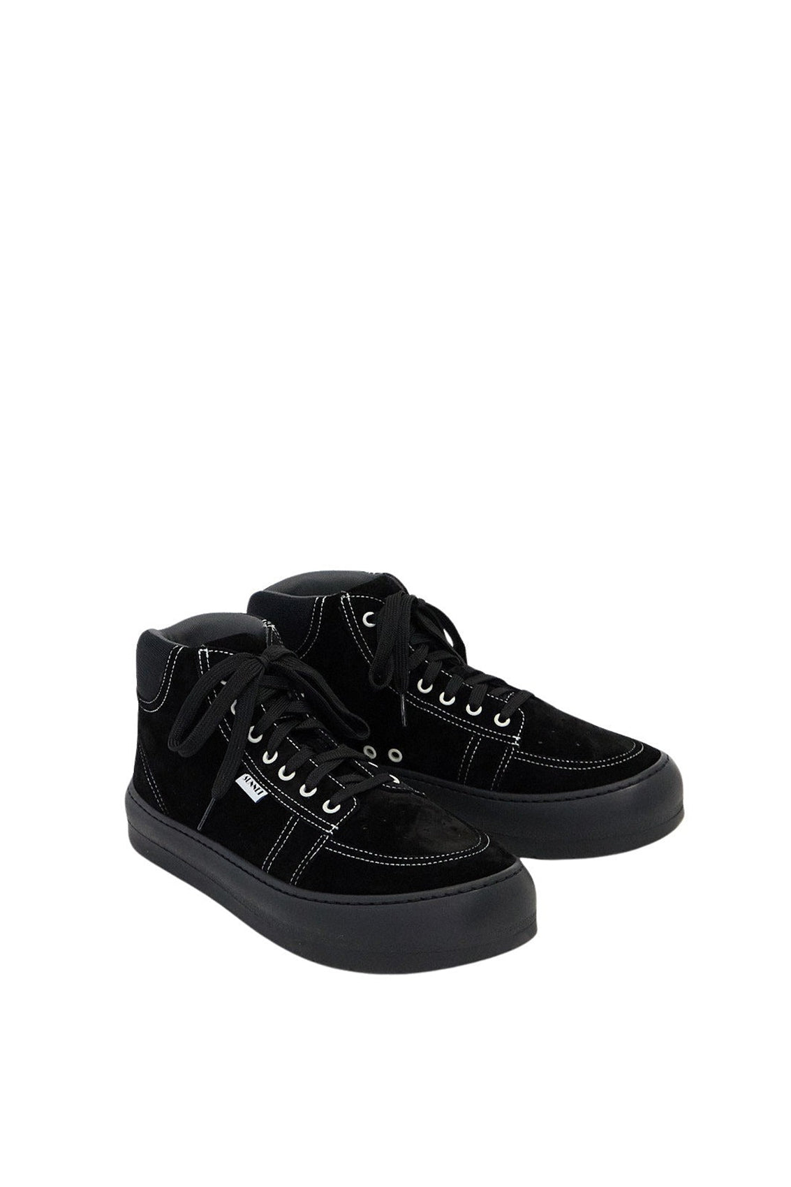 Rêve leather high-top trainers - Black