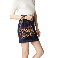 Bandoulière de sac en cuir - Cerise Mix