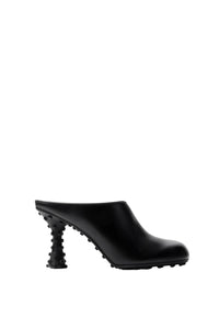 1000Chiodi leather mules - Black