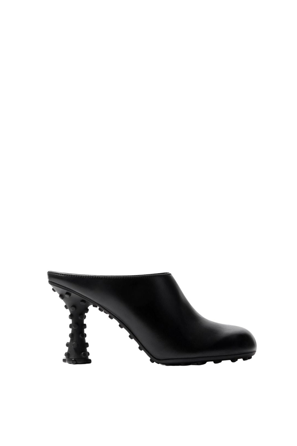 1000Chiodi leather mules - Black