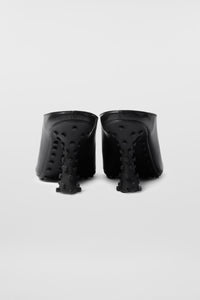 1000Chiodi leather mules - Black