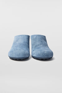 1000Chiodi leather mules - Denim