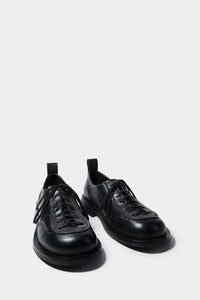 Leather Stringata Derbies - Black