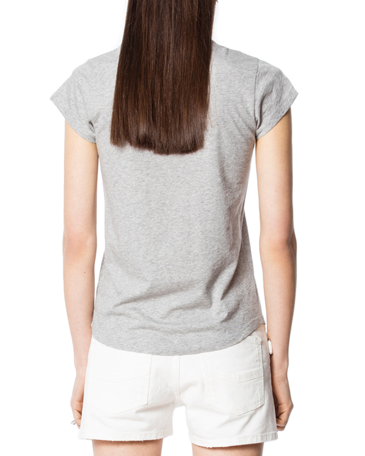 T-shirt Skinny Sunshine en cuir - Gris Chine