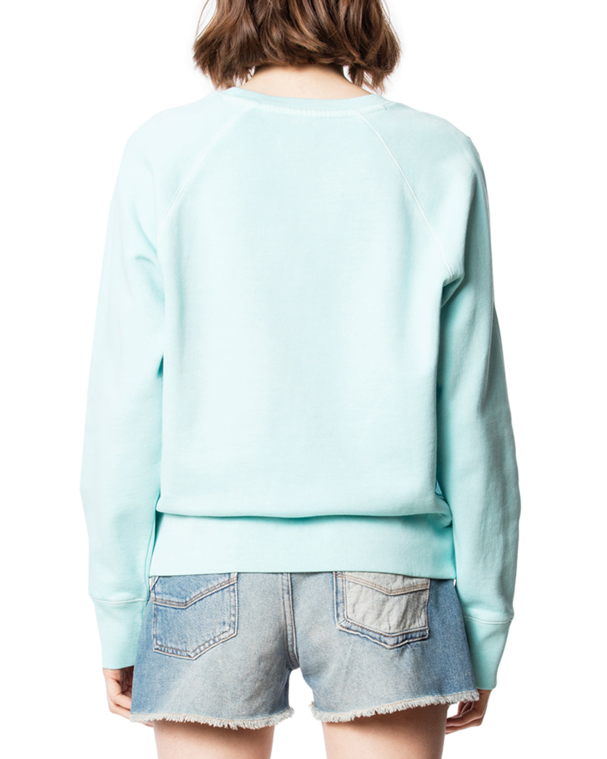 Sweat-shirt Upper Brode Overdyed en cuir - Lagon