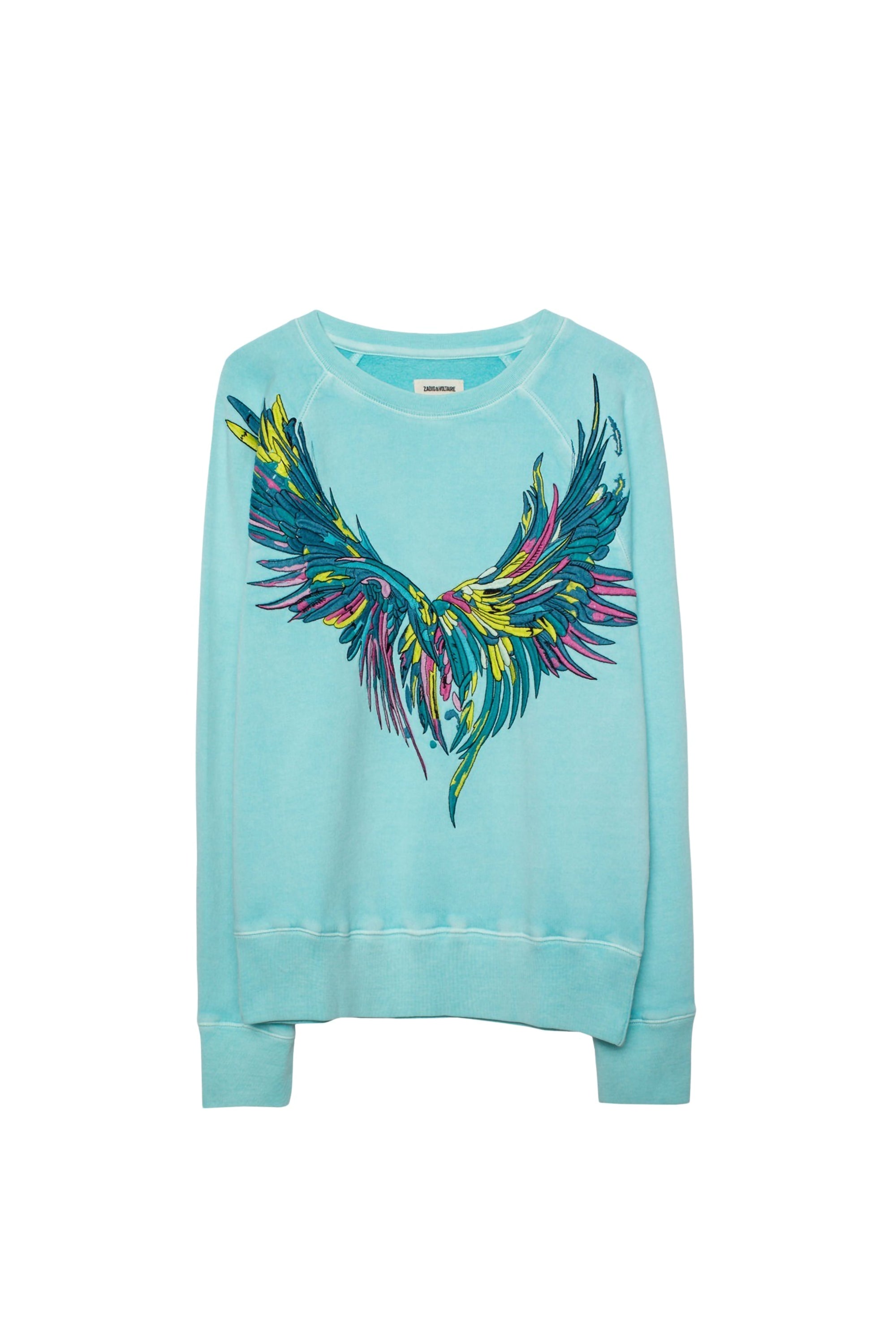 Sweat-shirt Upper Brode Overdyed en cuir - Lagon