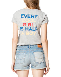 ZHORS LIGNE GRIS CHINE TUNISIEN COOL GIRL COTON