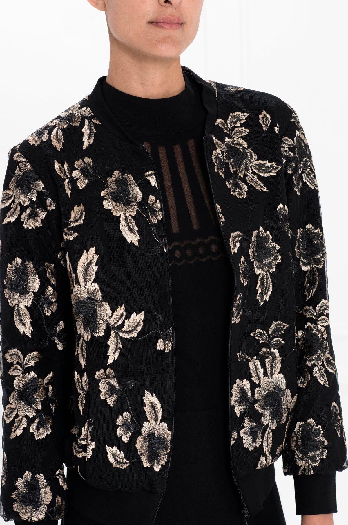 Bomber Siam à détails brodés - Black