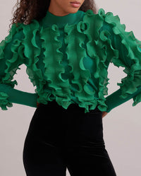 Pull Sidaline à volants - Mint