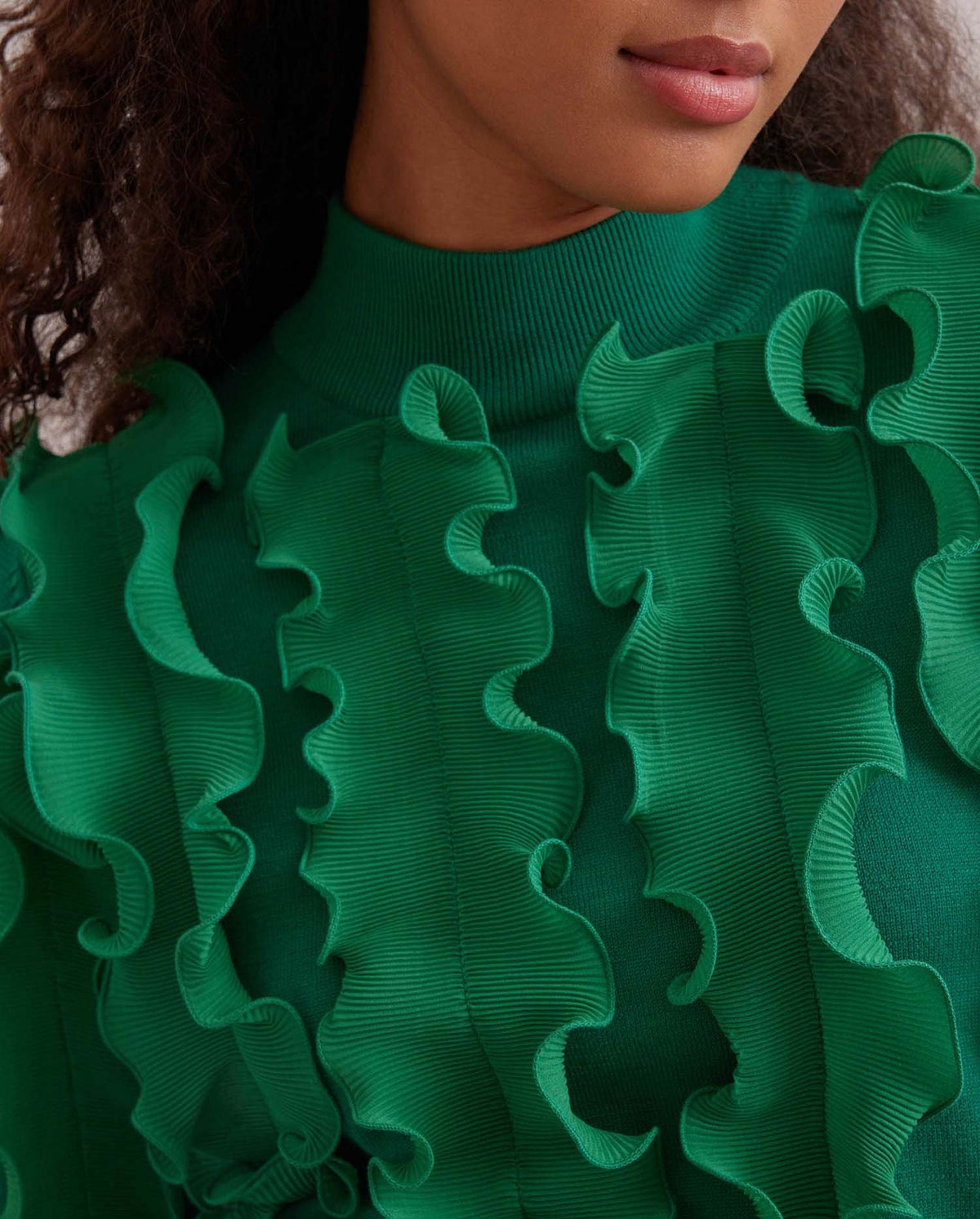 Pull Sidaline à volants - Mint