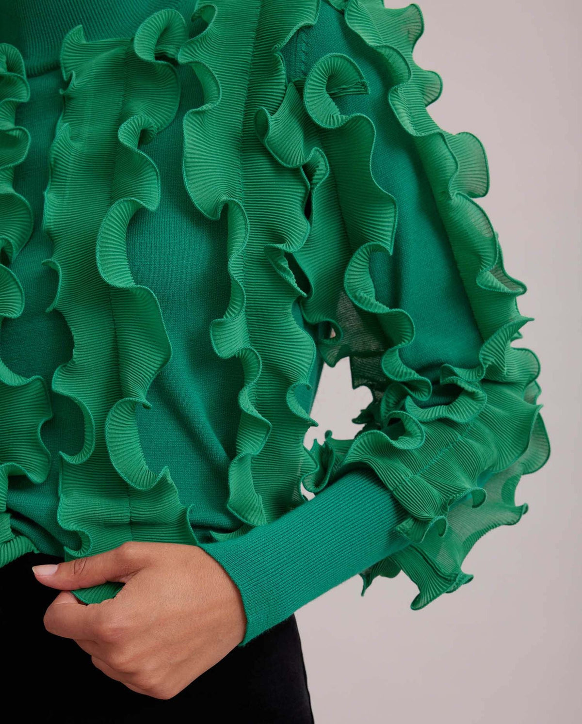 Pull Sidaline à volants - Mint