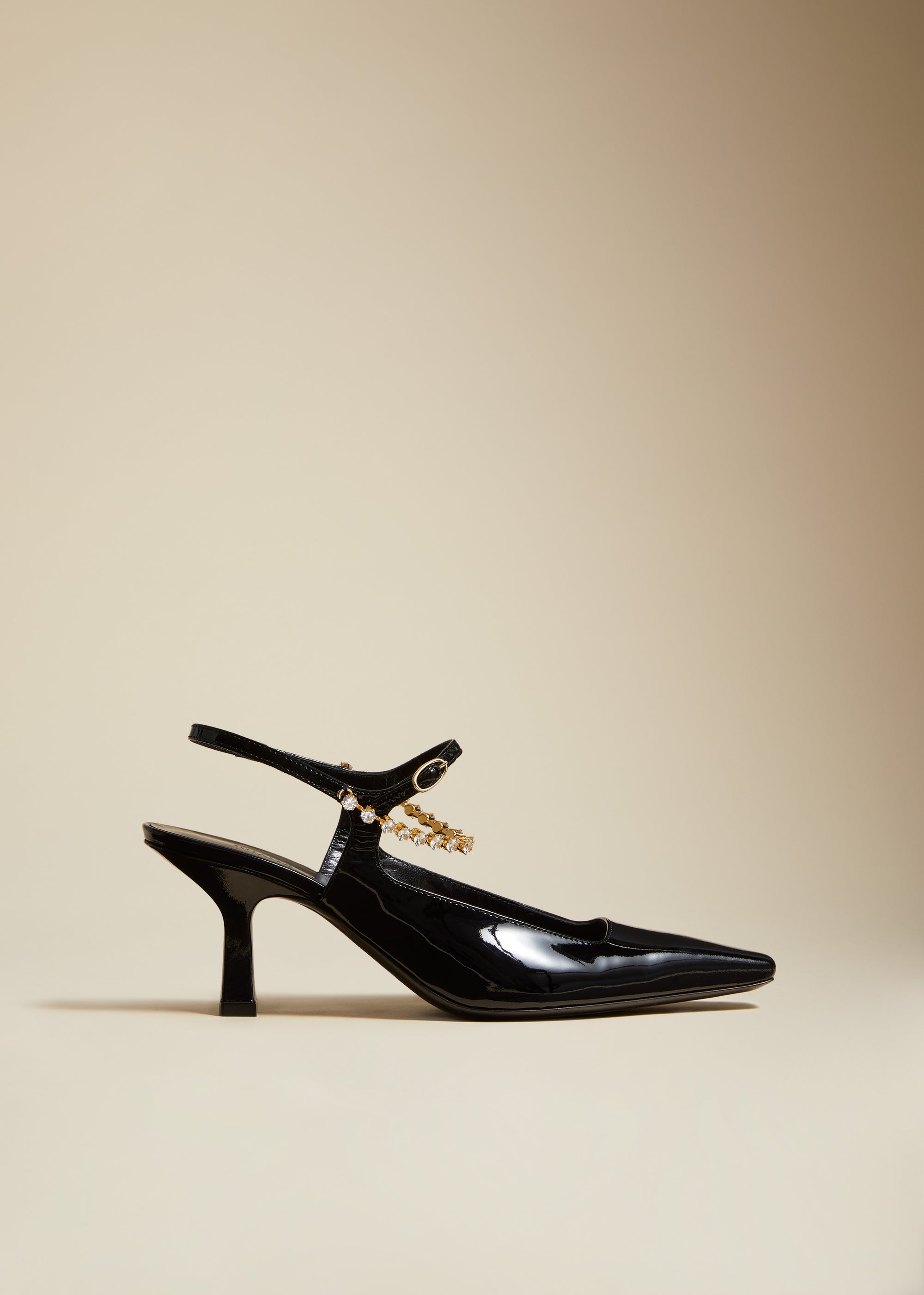 Sidney pump in leather - Black