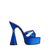 Sienna 130 leather mules - Blue