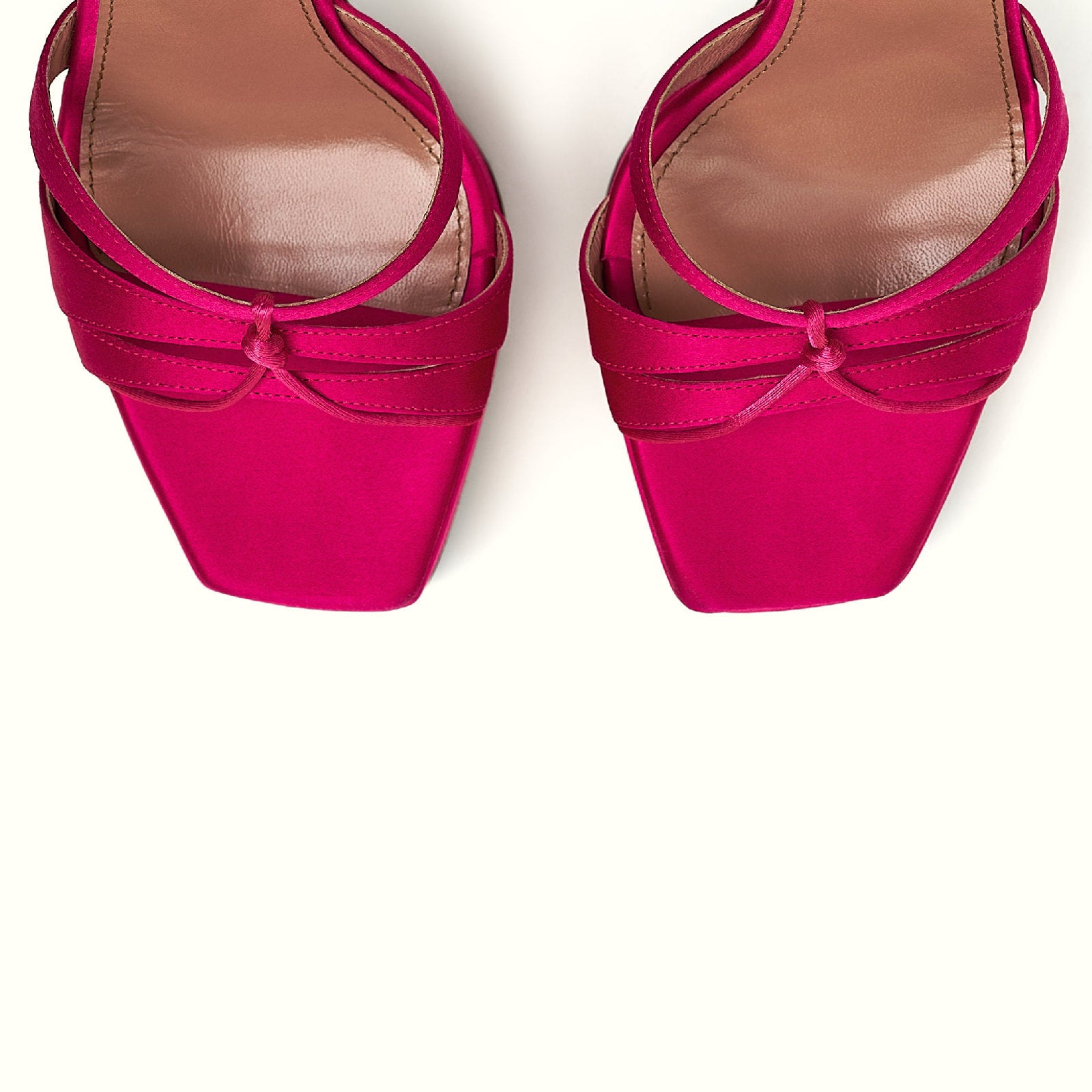 Sienna 130 mules - Pink satin