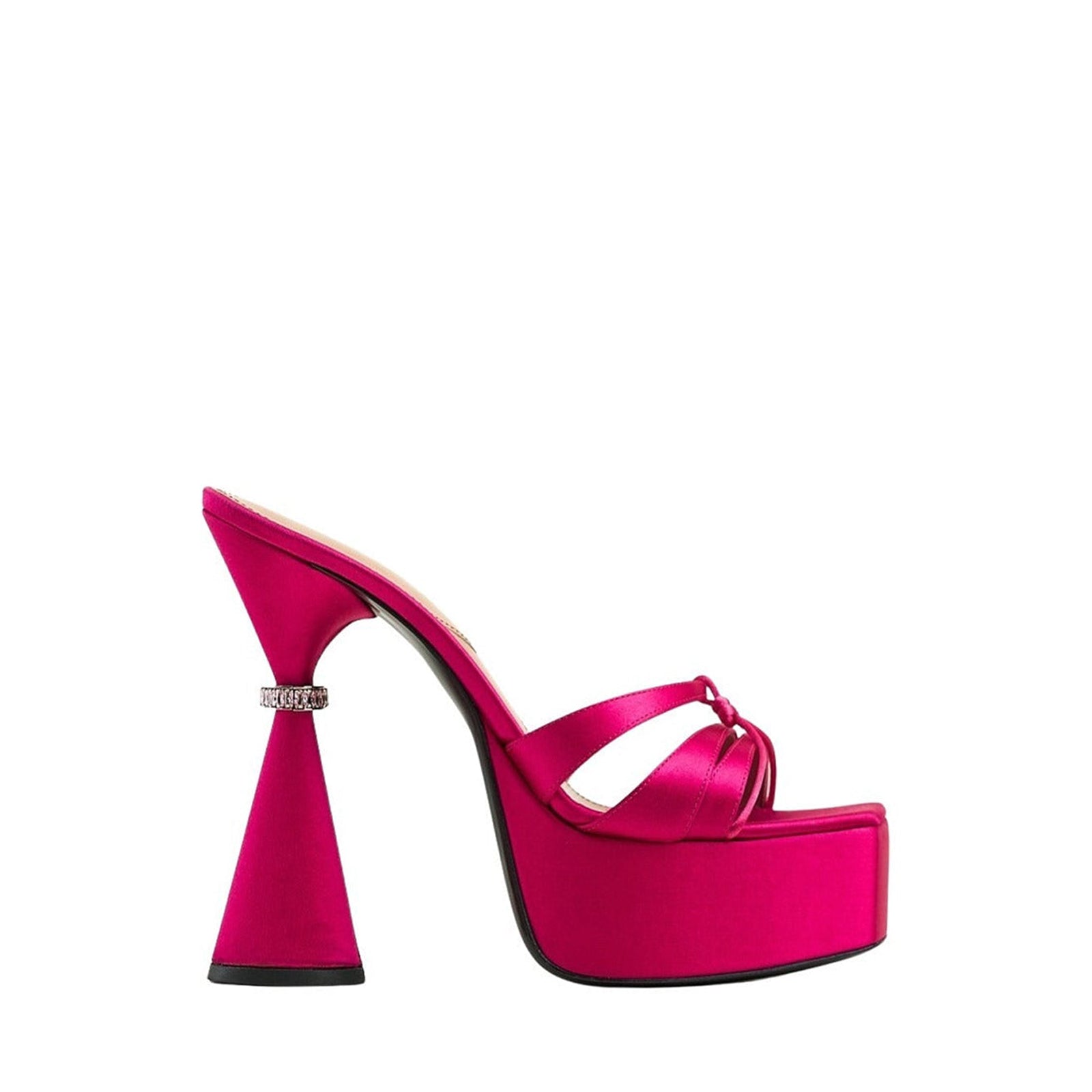Sienna 130 mules - Pink satin