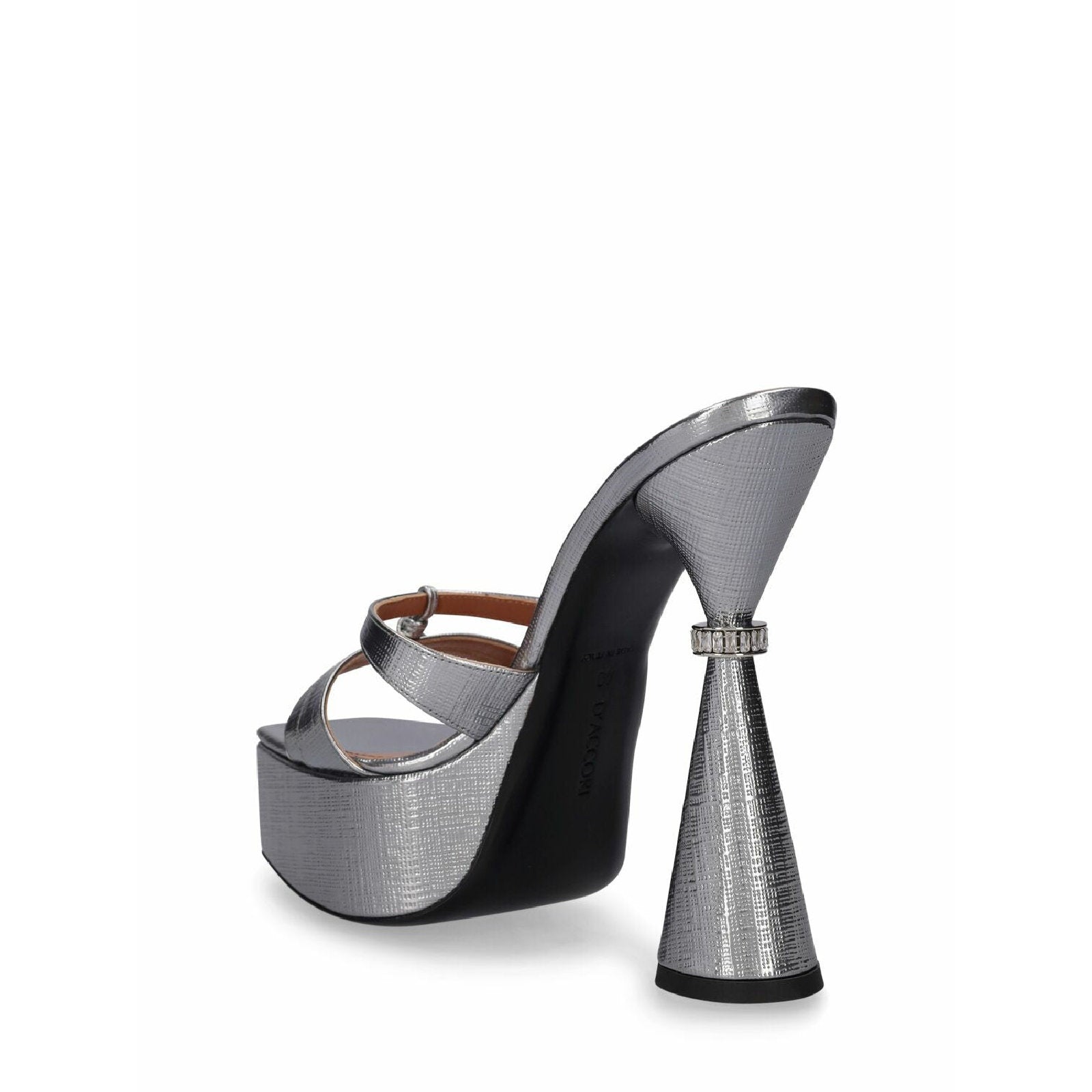 Sienna 130 leather mules - Silver