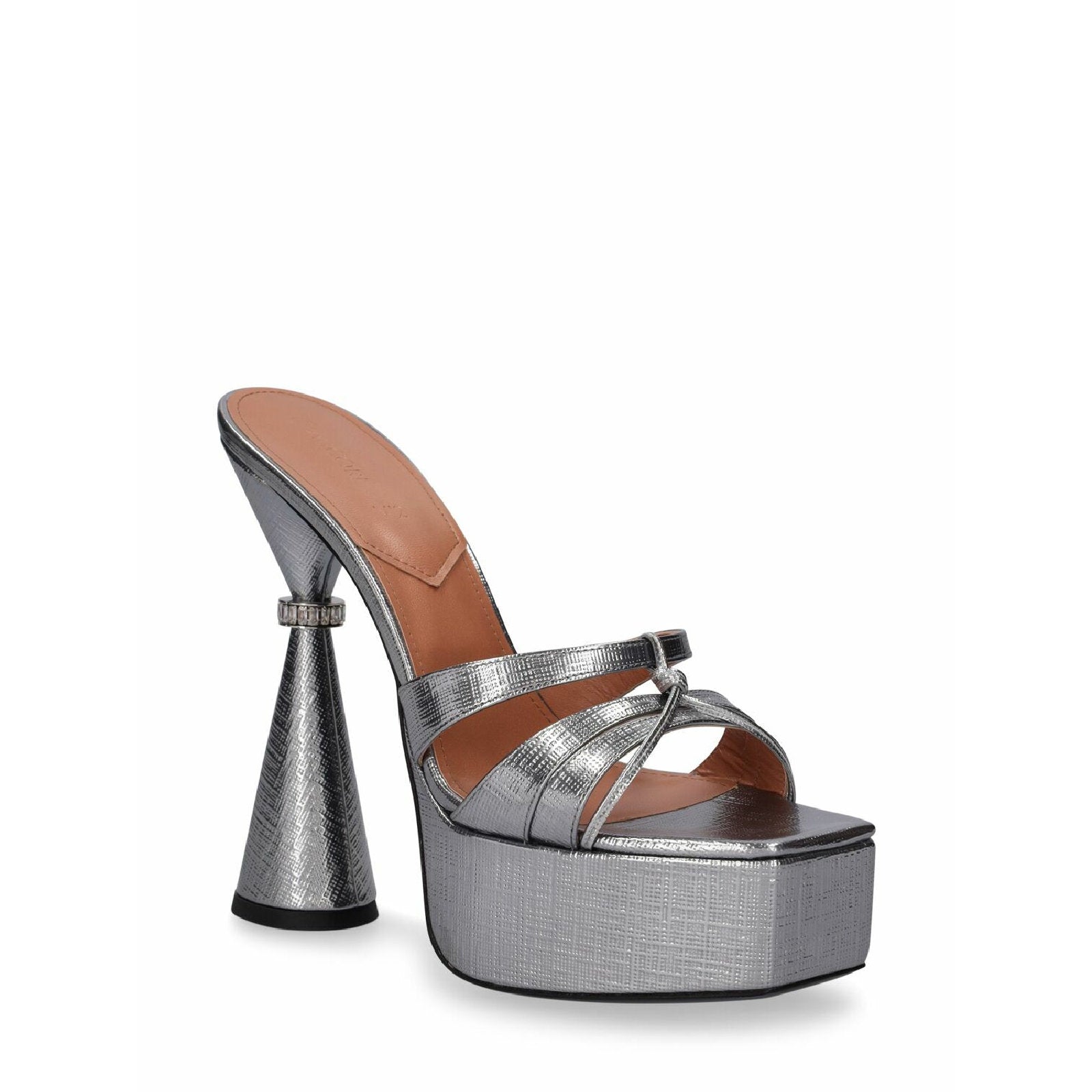 Sienna 130 leather mules - Silver