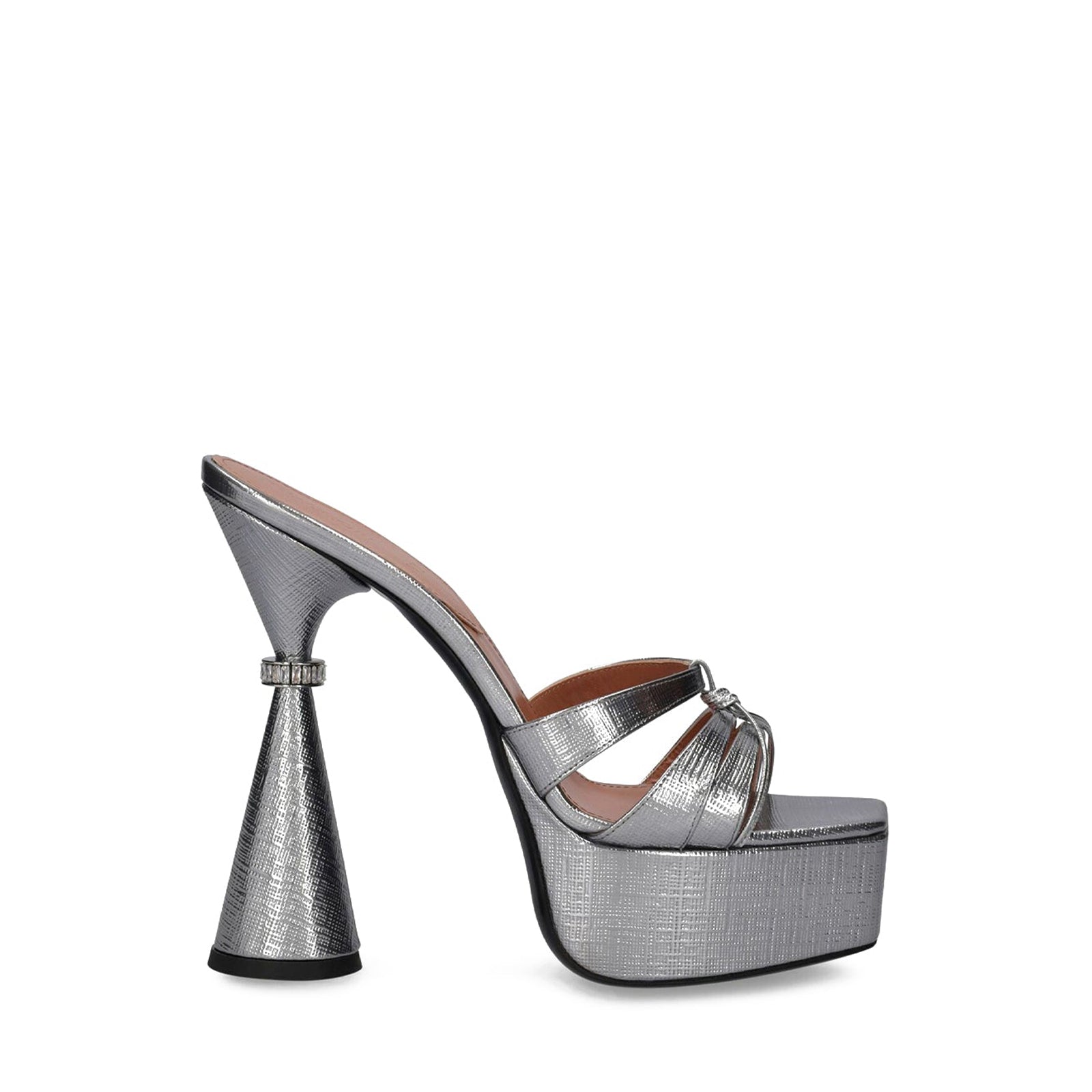 Sienna 130 leather mules - Silver