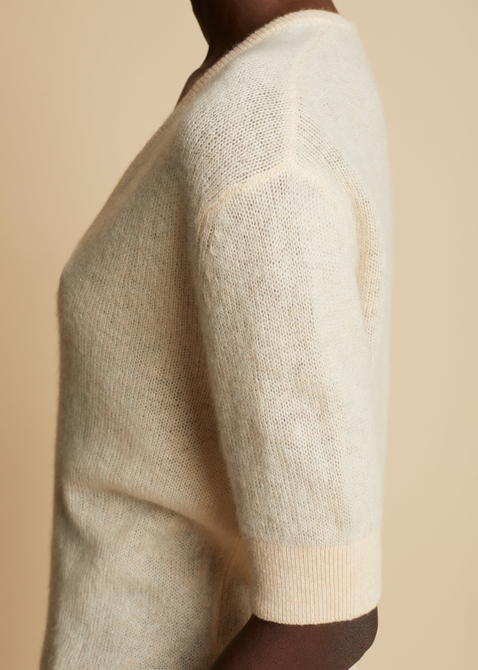 Sierra sweater in cashmere - Custard