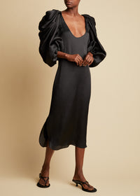 Silva dress in silk - Black