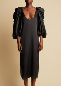 Silva dress in silk - Black