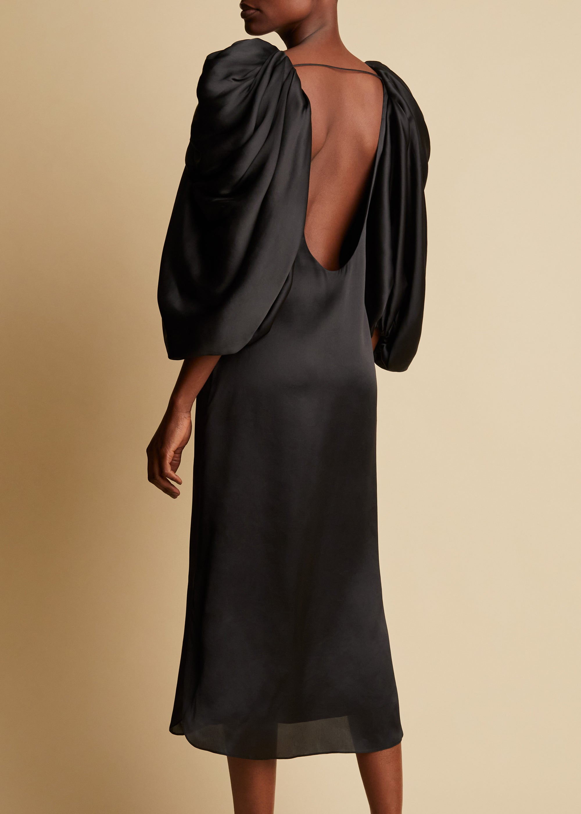 Silva dress in silk - Black