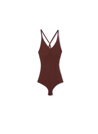 Body Silver côtelé - Chocolate