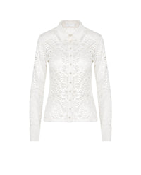 Sissi embroidered shirt - Moon White