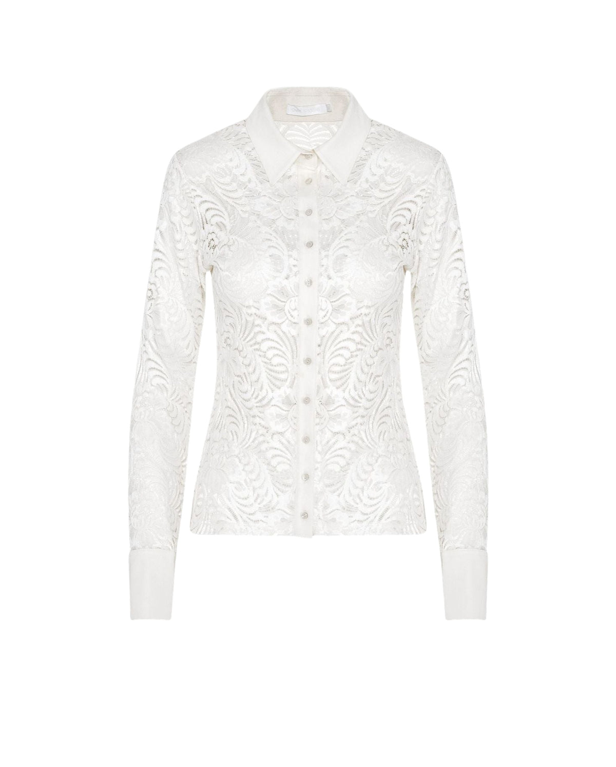 Sissi embroidered shirt - Moon White