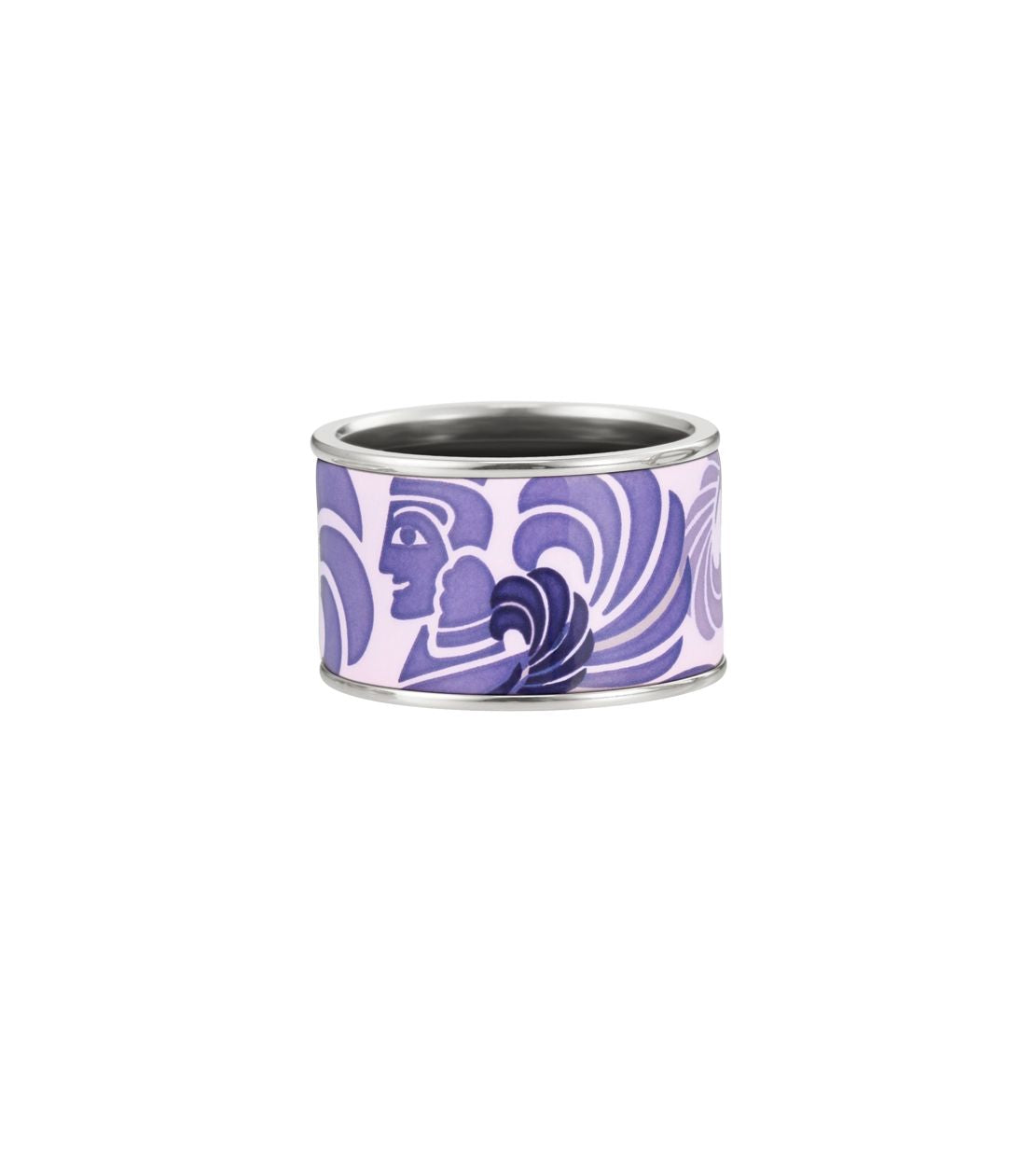 Bague Diva en émail et plaqué au rhodium - Violette