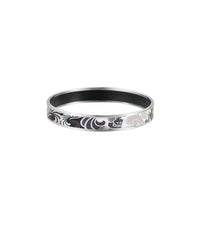 Bracelet Miss en émail et plaqué au rhodium - Gris & noir & argent