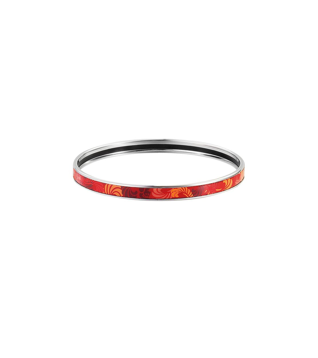 Bracelet Ultra en émail et plaqué au rhodium - Rouge & orange