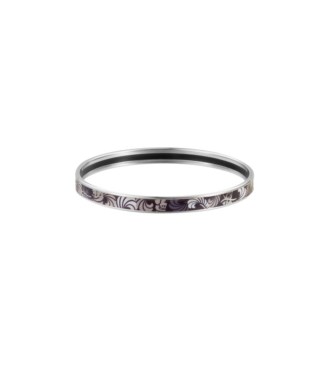 Bracelet Ultra en émail et plaqué au rhodium - Gris & noir & argent