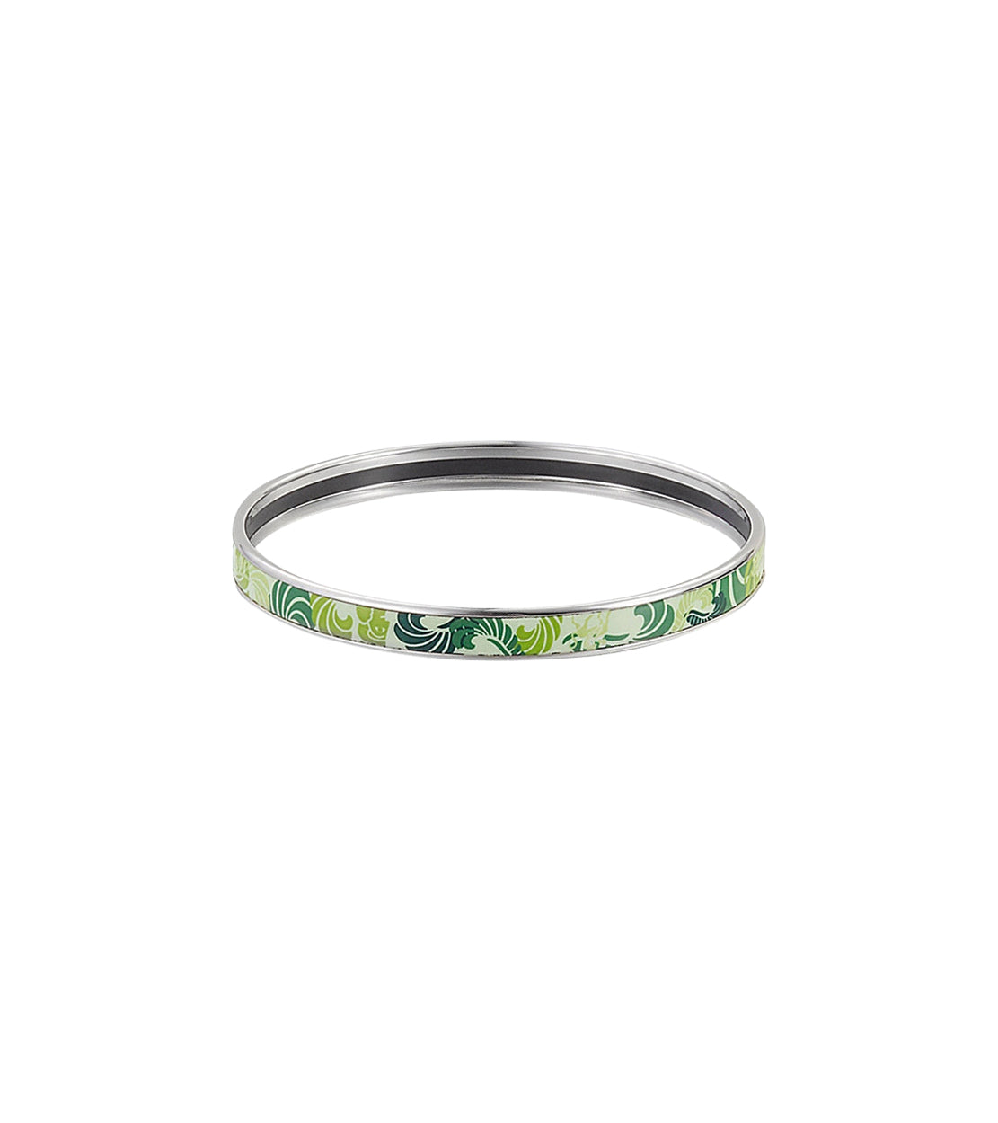 Bracelet Ultra en émail et plaqué au rhodium - Vert & Argent