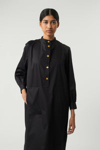 NOIR _ Robe Sixtine en coton - Noir