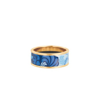Bague Miss en émail et décoré à l'or - Bleu