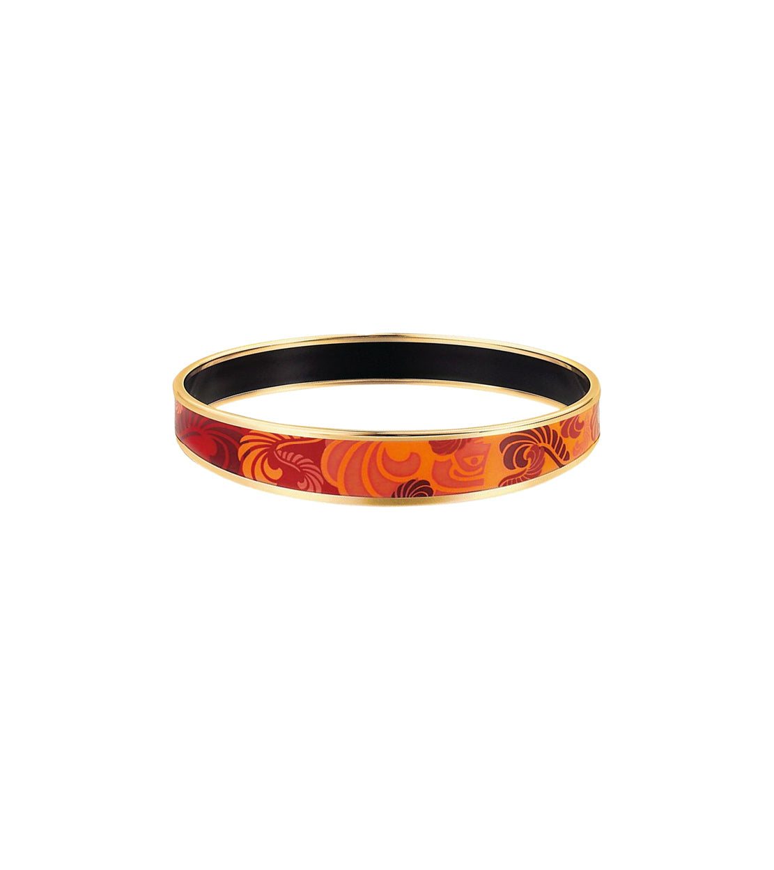 Bracelet Miss en émail et décoré à l'or - Rouge & orange