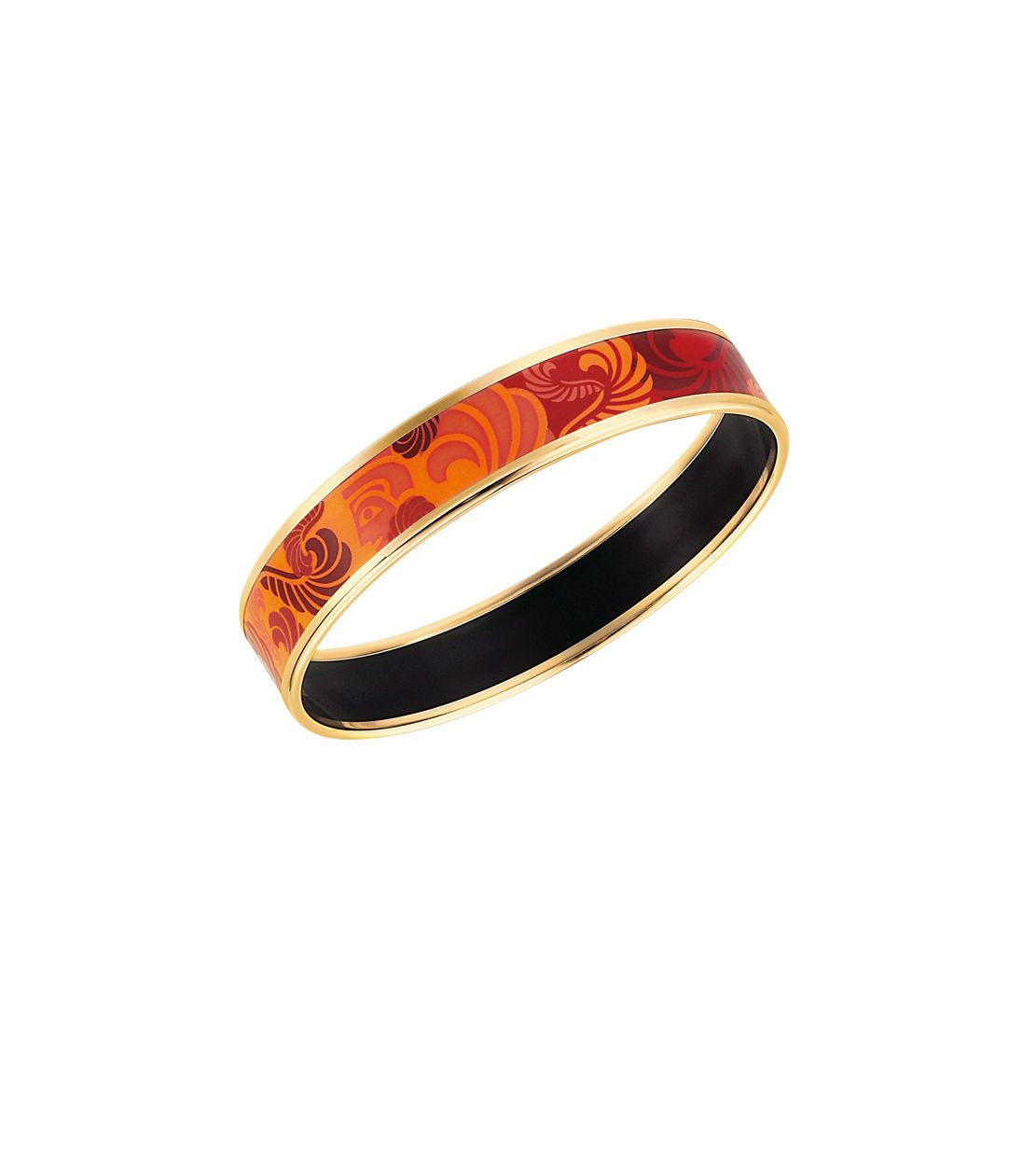 Bracelet Miss en émail et décoré à l'or - Rouge & orange