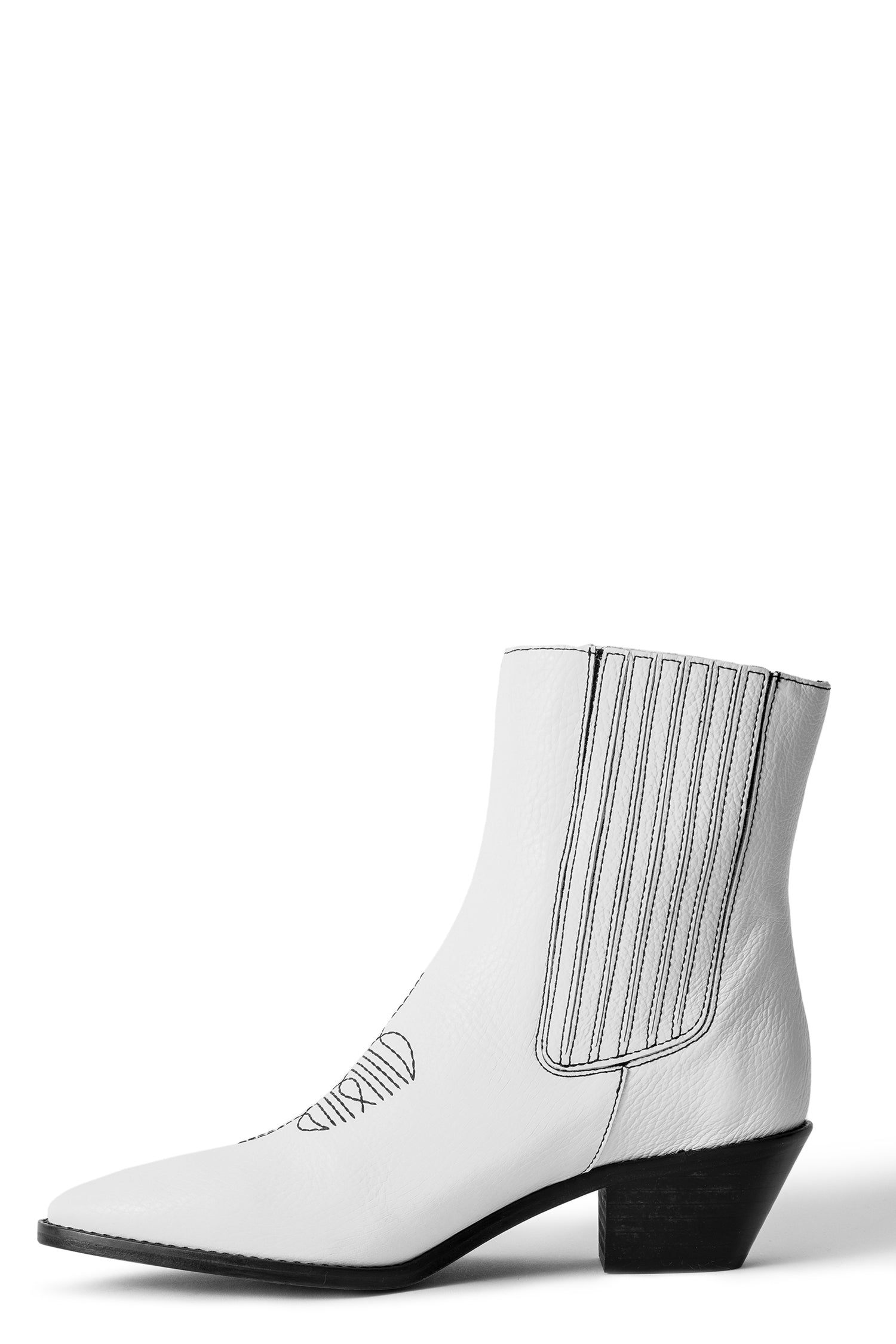 ZHORS LINE WHITE TYLER ELASTIC GRAINED LEATHER