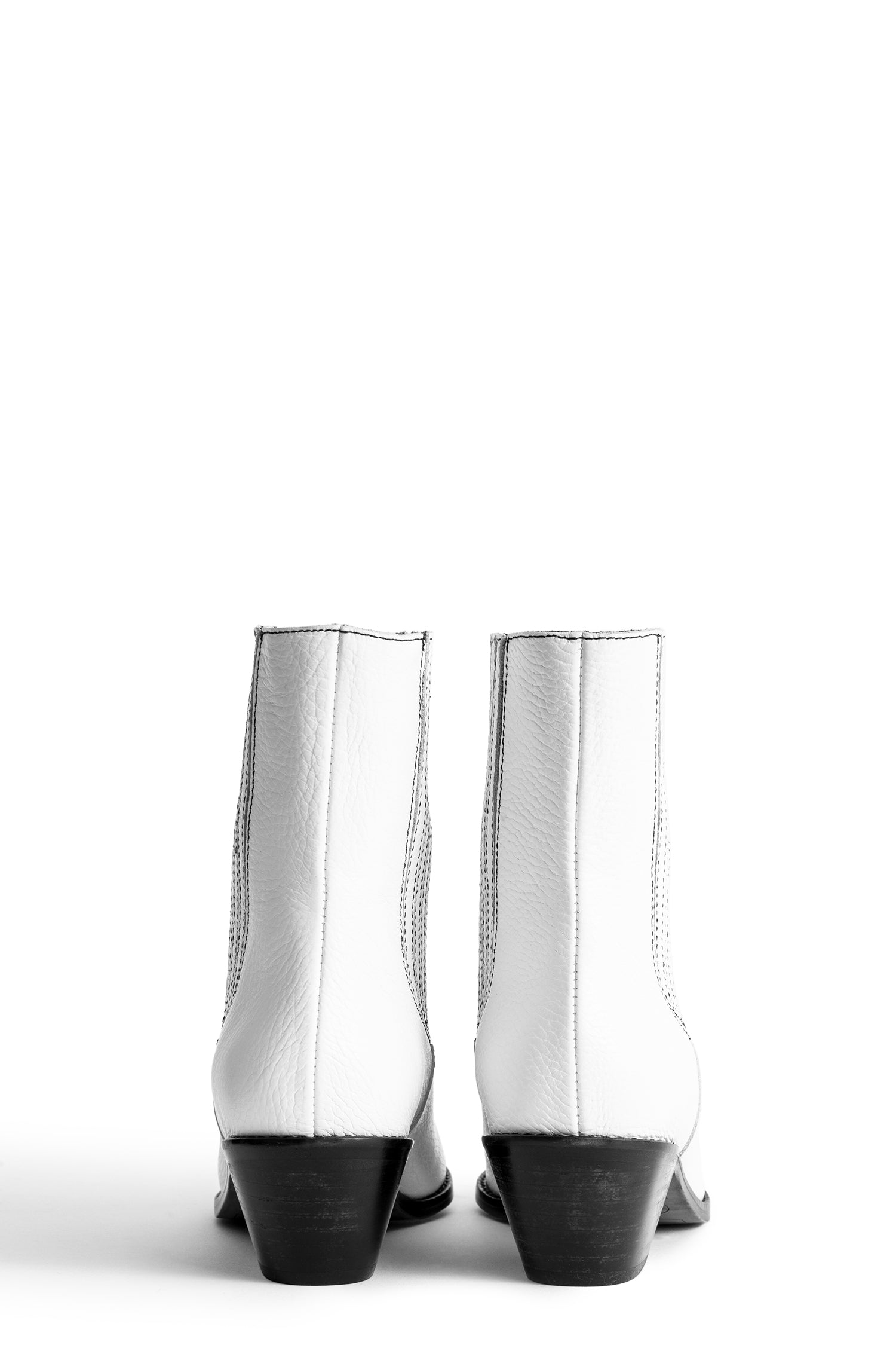 ZHORS LINE WHITE TYLER ELASTIC GRAINED LEATHER