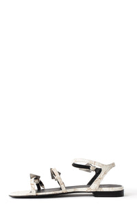 Sandales Paros Strass en cuir - Blanc