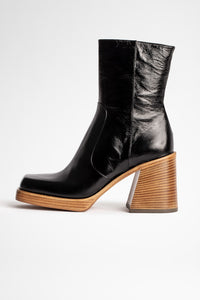 Bottines Star Vintage Patent en cuir - Noir